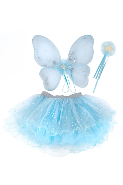 GP: Iridescent Celestial Fairy Wings, Tutu & Wand Set - Size 4-6
