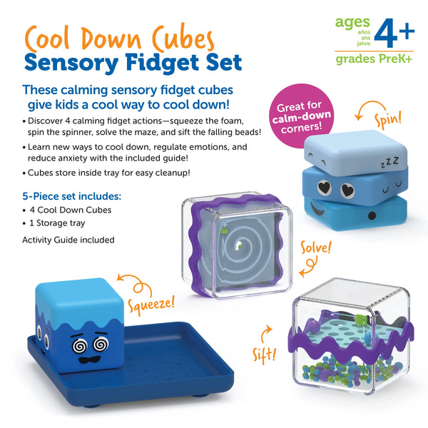 LR: Cool Down Cubes Sensory Fidget Set - Ages 4+