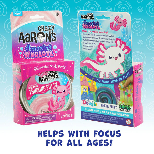 Thinking Putty: 4" Tin Amazing Axolotl - Ages 3+