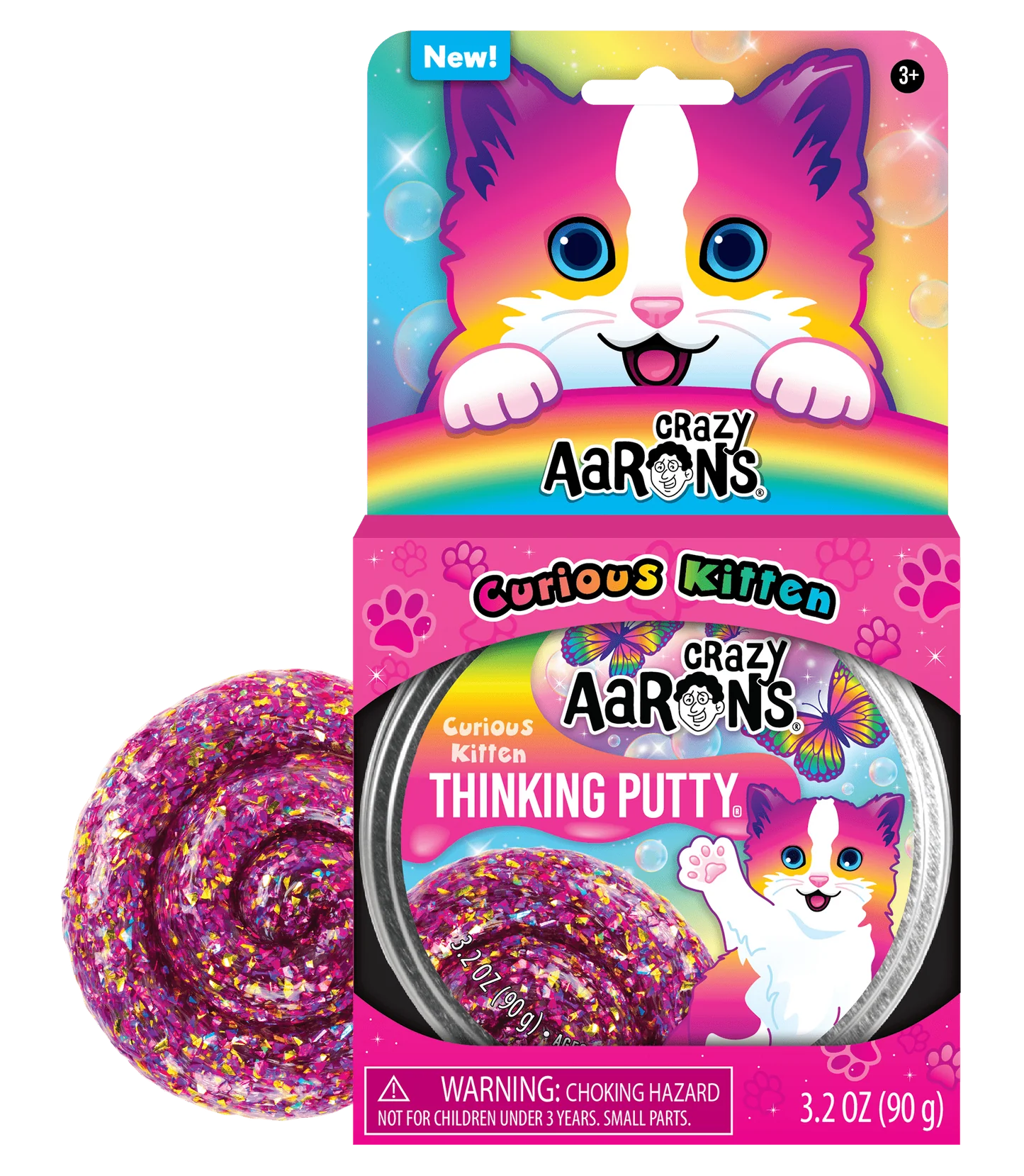 Thinking Putty: Curious Kitten 4" Tin - Ages 3+