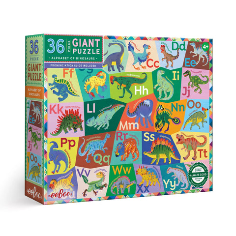 36 Piece Puzzle: Alphabet of Dinosaurs - Floor Puzzle - Ages 4+