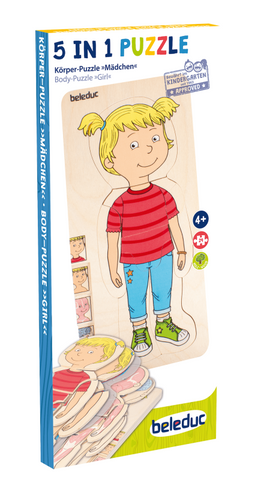 29pc: 5-in-1 Puzzle: Body-Puzzle "Girl" - Ages 4+