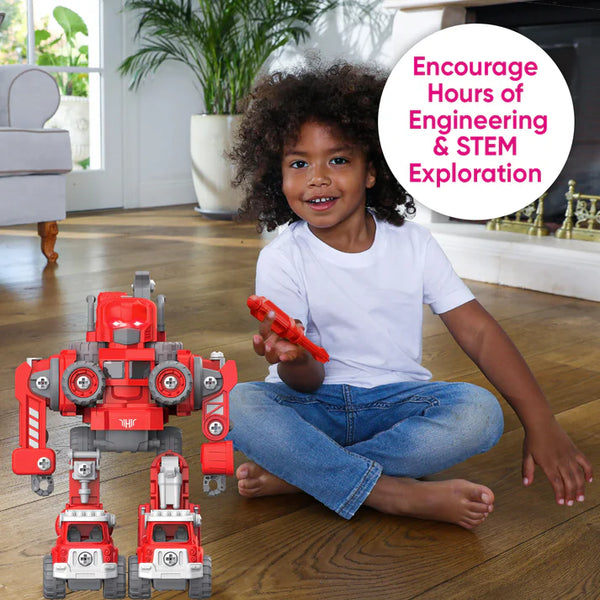 5-in-1 Truck-O-Bot Fire Engine - Ages 3+
