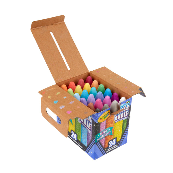 Crayola: Sidewalk Chalk - Glitter 24 Count - Ages 4+