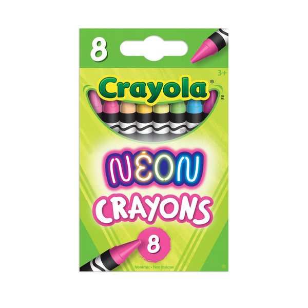 Crayola: Neon Crayons, 8 Count - Ages 3+