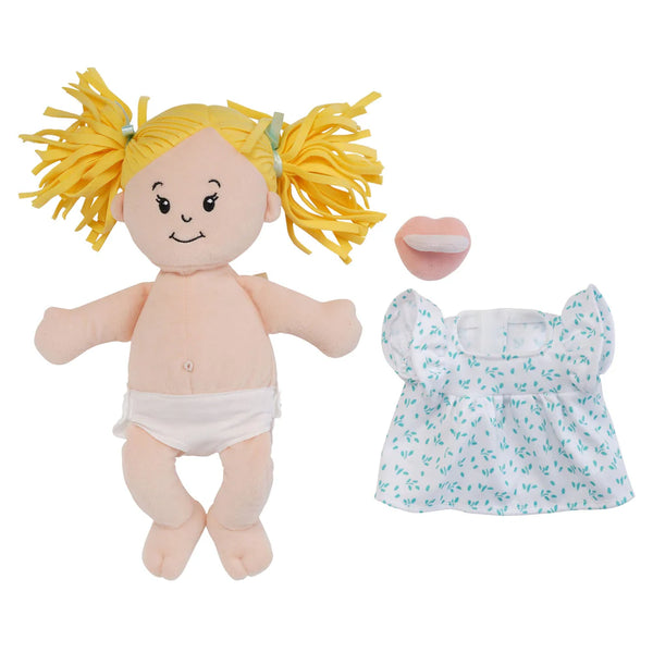 Baby Stella Peach Doll with Blonde Pigtails Plush Toy