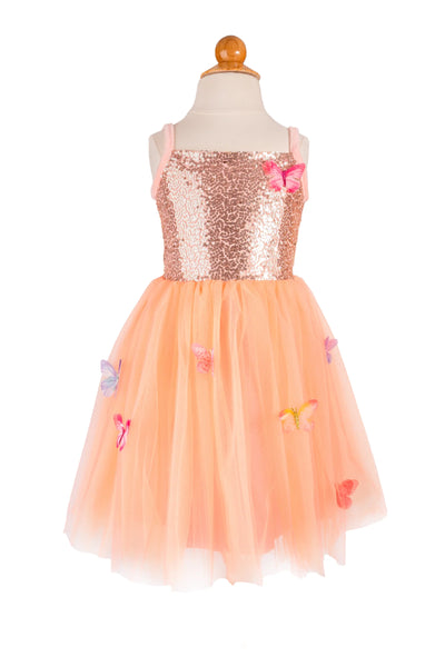 GP: Butterfly Bliss Dress Peach - Multiple Sizes Available