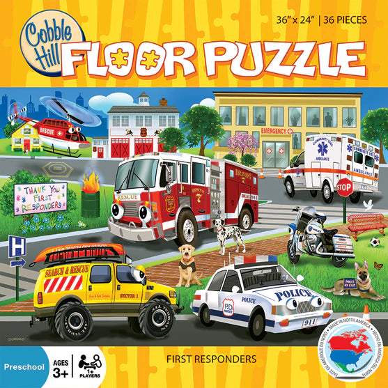 36 Piece Floor Puzzle: First Responders - Ages 3+