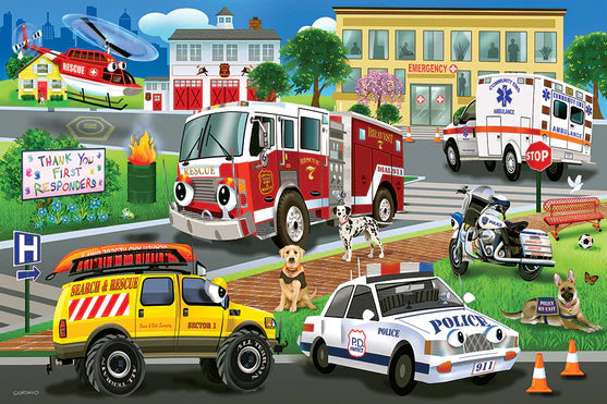 36 Piece Floor Puzzle: First Responders - Ages 3+