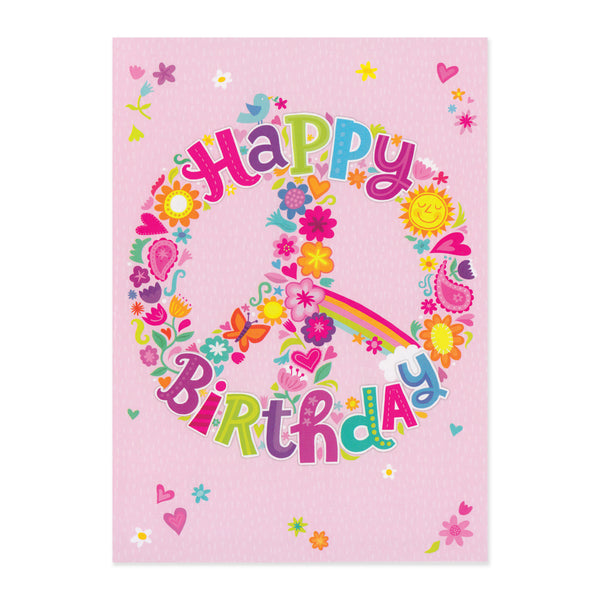 GC: Peace Love  - Birthday Card