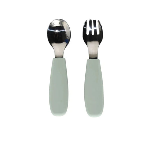 Noüka: Toddler Cutlery Set Leaf - Ages 12mths+