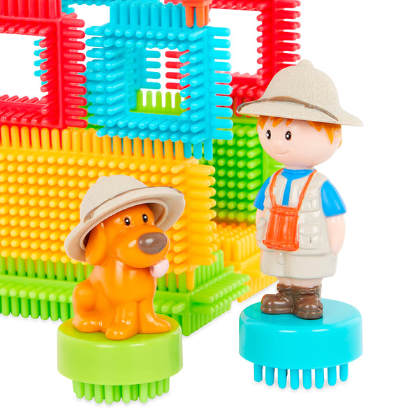 Bristle Blocks Safari Set - 85 Piece Construction Toy with Storage Case