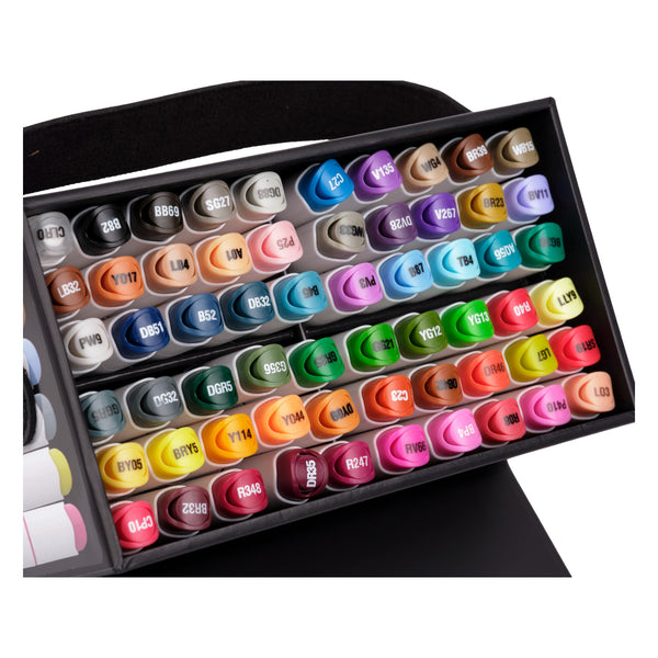 Crayola - 60 Count Dual-Tip Alcohol Marker Set - Fine & Brush Tips