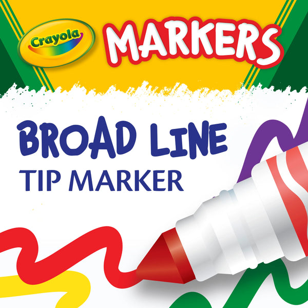 Markers: Ultra-Clean Washable, Broad Line Classic Colours, 10 Count - Ages 3+