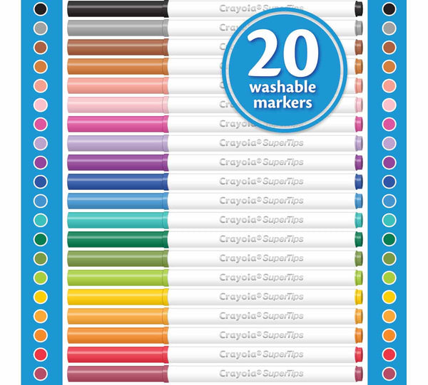 Crayola: Super Tips Washable Markers - Count 20- Ages5+