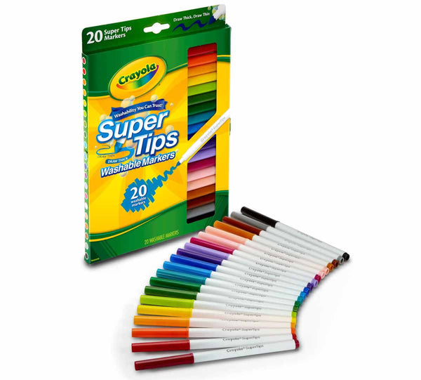 Crayola: Super Tips Washable Markers - Count 20- Ages5+