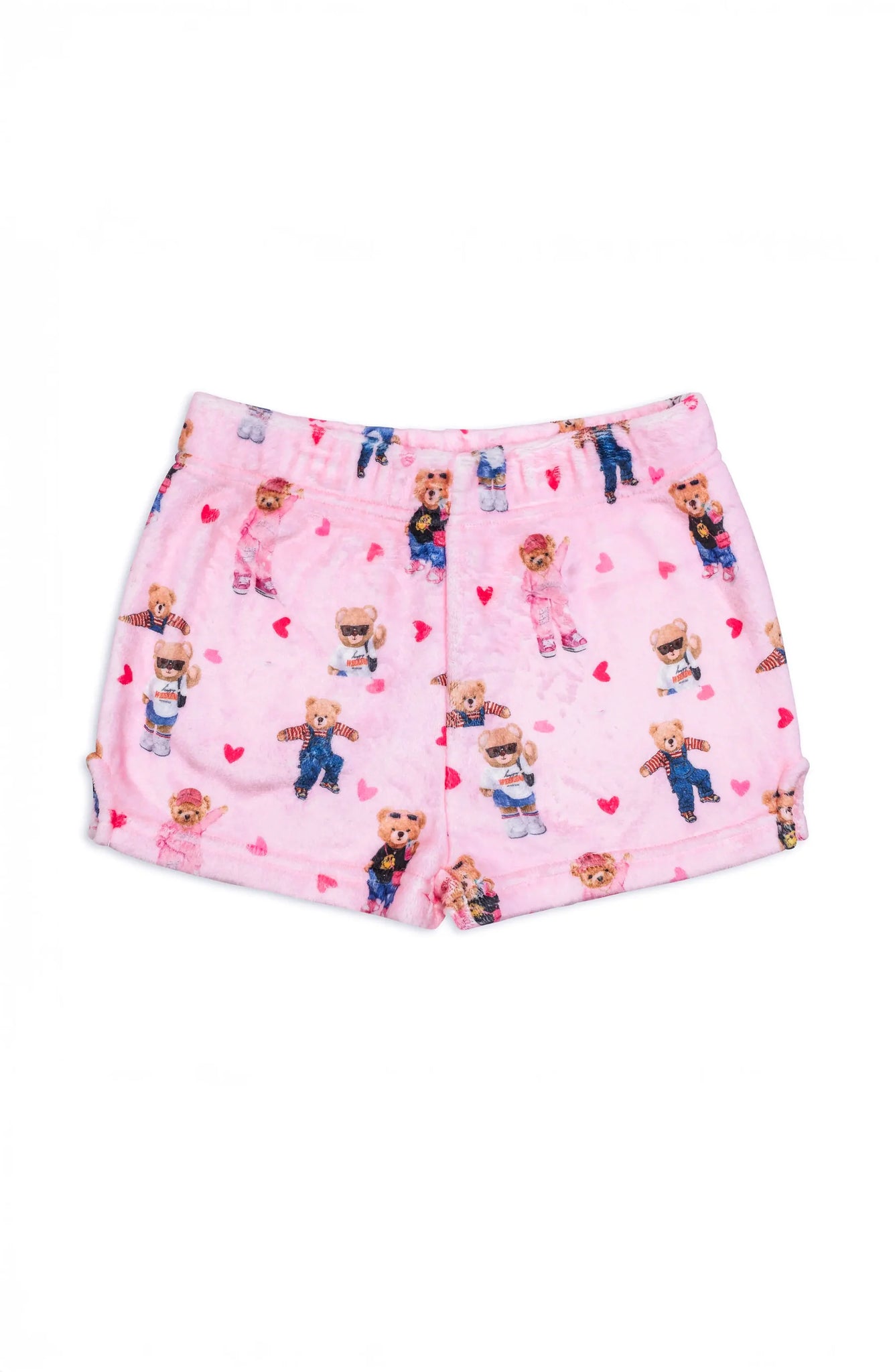 Plush Shorts: Teddy Bears - Pink - Multiple Sizes Available