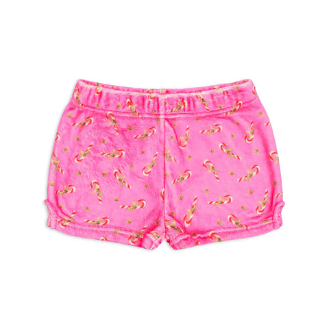 Plush Shorts: Candy Cane - Pink  - Multiple Sizes Available