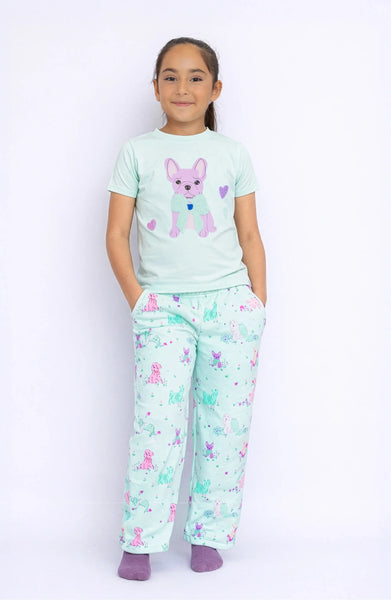 Plush Pants: Puppies Light Blue - Multiple Sizes Available