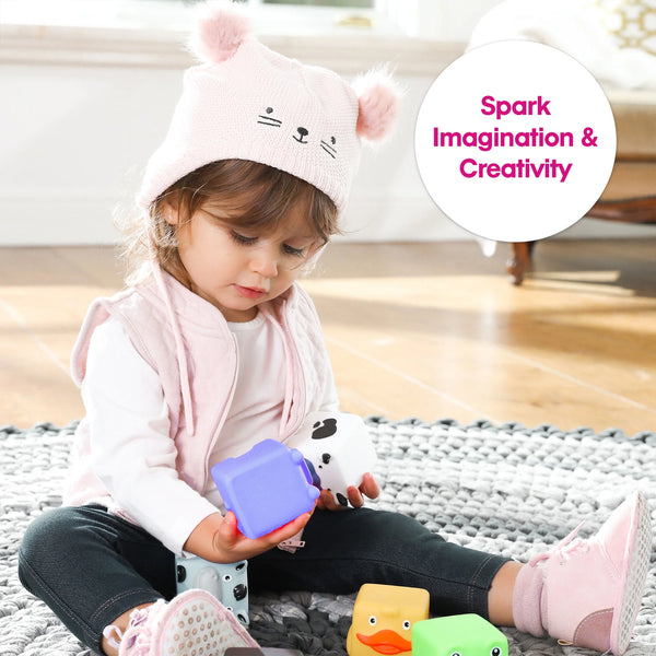Soft & Squeezy Animal Blocks - Edushape