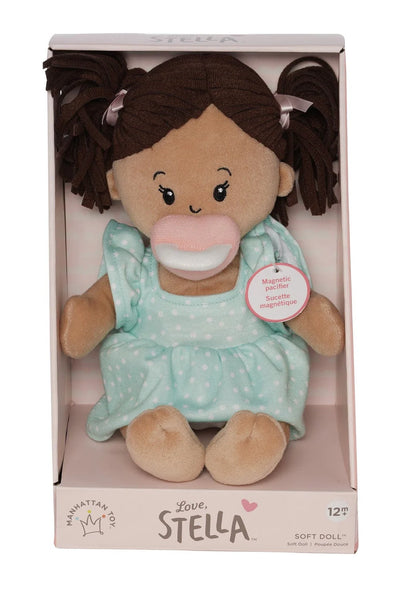 Baby Stella Light Beige Doll with Brown Pigtails Plush Toy