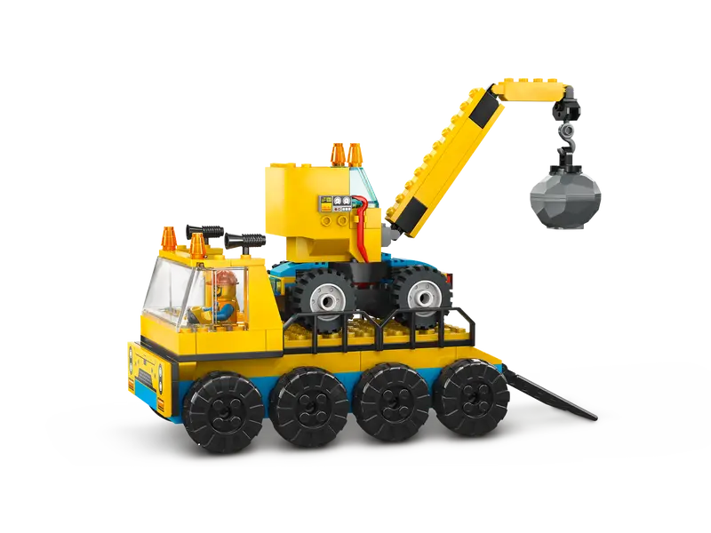 Lego City Construction Trucks and Wrecking Ball Crane Ages 4 Playful Minds
