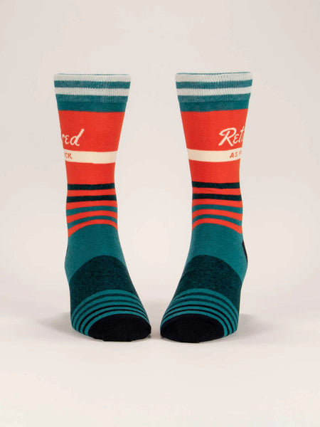 Blue Q: Men's Crew Socks Retired as F*** - Size 7-12