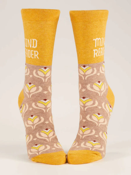 Blue Q: Women's Crew Socks Mind Reader - Size 5-10