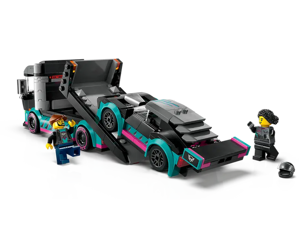 City: Race Car and Car Carrier - Ages 6+