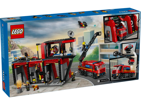 Lego: City Fire Station with Fire Truck - Ages 6+