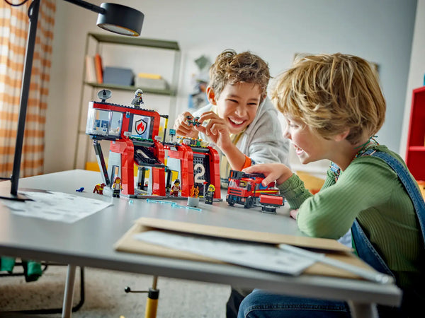 Lego: City Fire Station with Fire Truck - Ages 6+