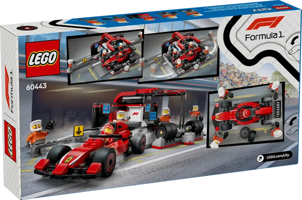 Lego: City F1 Pit Stop & Pit Crew with Ferrari Car - Ages 6+