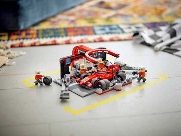 Lego: City F1 Pit Stop & Pit Crew with Ferrari Car - Ages 6+