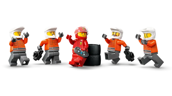 Lego: City F1 Pit Stop & Pit Crew with Ferrari Car - Ages 6+