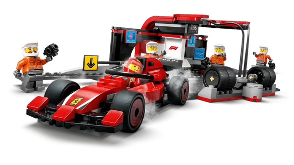Lego: City F1 Pit Stop & Pit Crew with Ferrari Car - Ages 6+