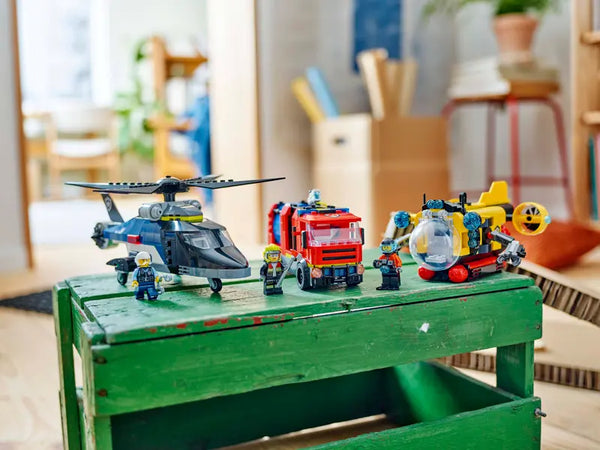Lego: City Helicopter, Fire Truck & Submarine Remix - Ages 7+