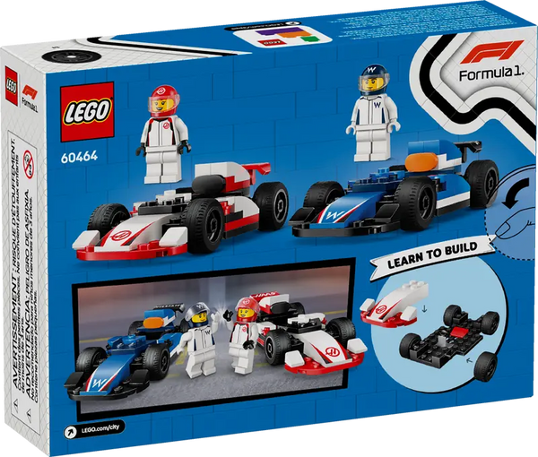 Lego: City F1 Williams Racing & Haas F1 Race Cars - Ages 4+
