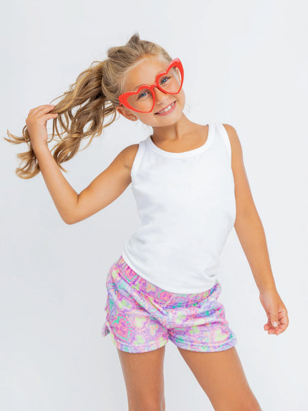 Plush Shorts: Tie Dye - Multiple Sizes Available