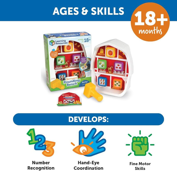 LR: Barnyard Pounding Bench - Ages 18mths+