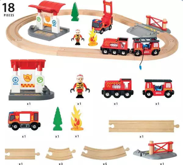Brio: Rescue Firefighter Set - Ages 3+