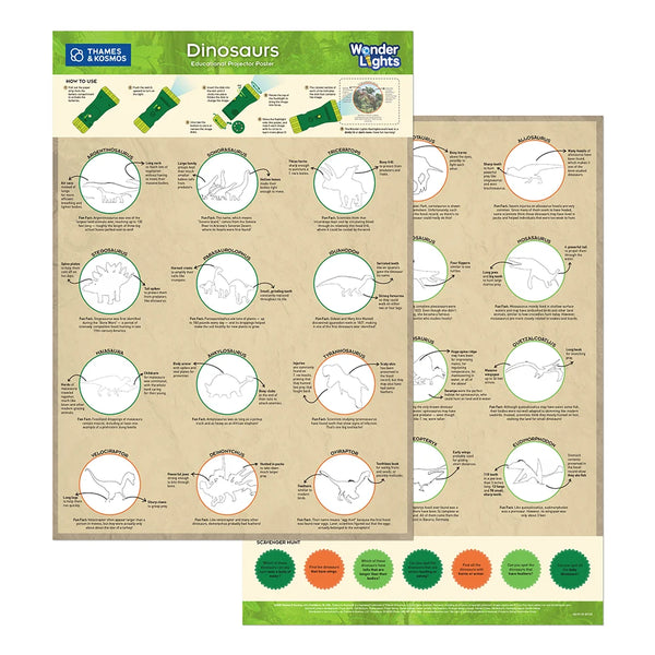 Wonder Lights Dinosaurs - Educational Flashlight - Thames Kosmos