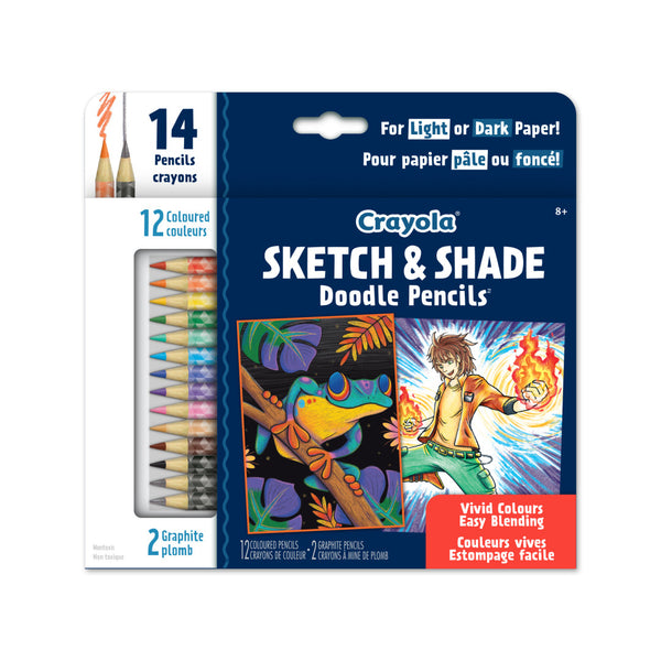 Crayola - Sketch & Shade 14 Doodle Pencils