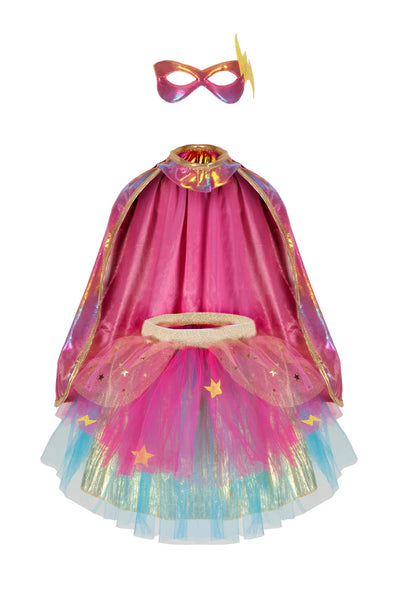 GP: Super-duper Tutu, Cape & Mask Set Pink & Gold - Size 4-6