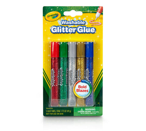 Washable Glitter Glue, 5 Count - Ages 3+
