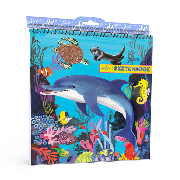 EeBoo: Sea Life Square Sketchbook - Ages 3+