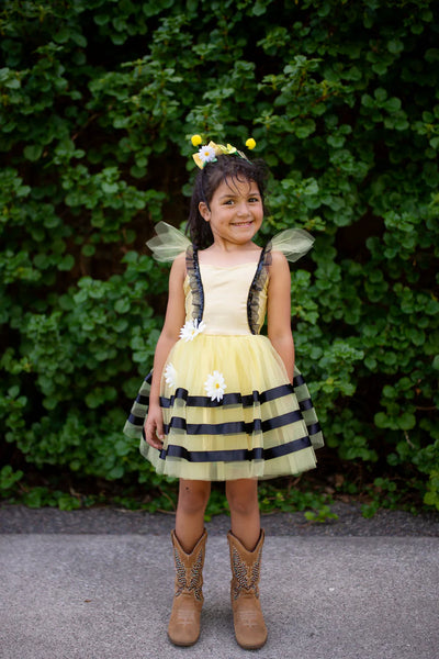 GP: Bumblebee Dress and Headband Set - Available in Multiple Sizes