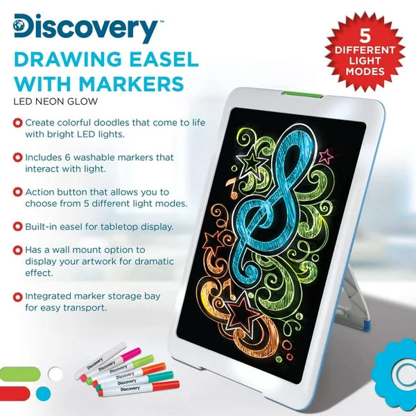 Discovery Neon LED Glow Drawing Board - Ages 6+