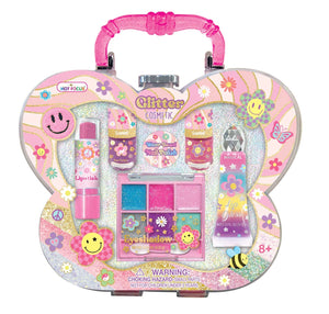 Hot Focus: Glitter Cosmetic Groovy Flower Makeup Cosmetic Set - Ages 8+