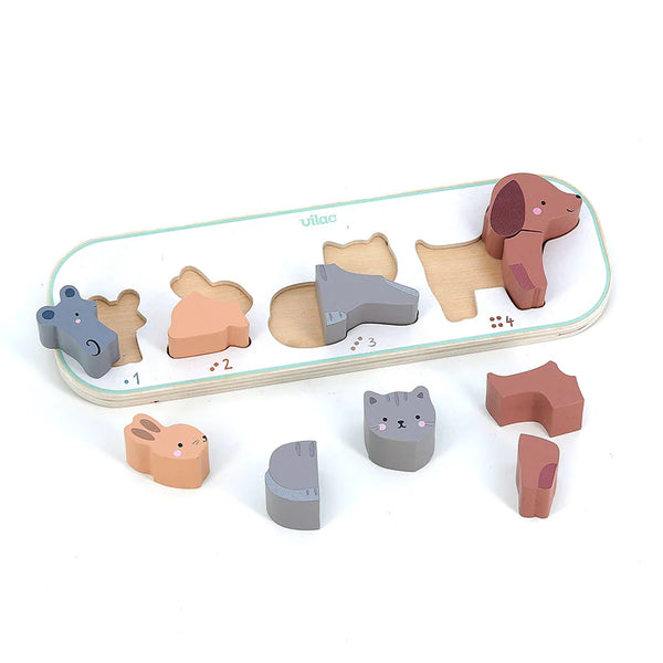 Vilac: 1, 2, 3 and 4 Animals Early Learning Puzzle