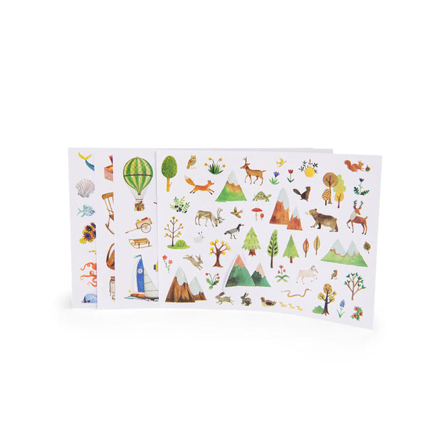 Moulin Roty Adventure Sticker Collection - 154 Travel & Ocean Stickers